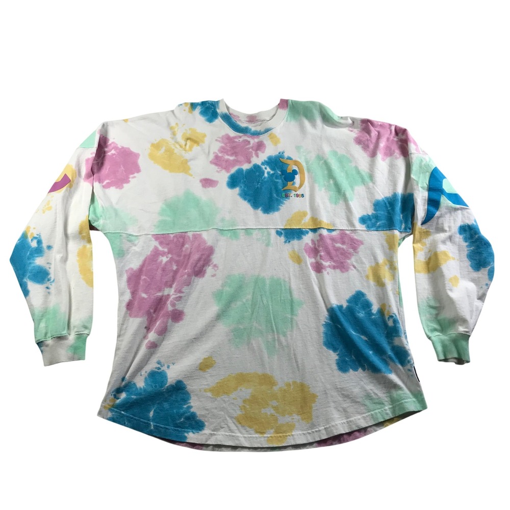 Disney Spirit Jersey Disneyland Resort Tie Dye Pastel Puff Print XXL 2XL